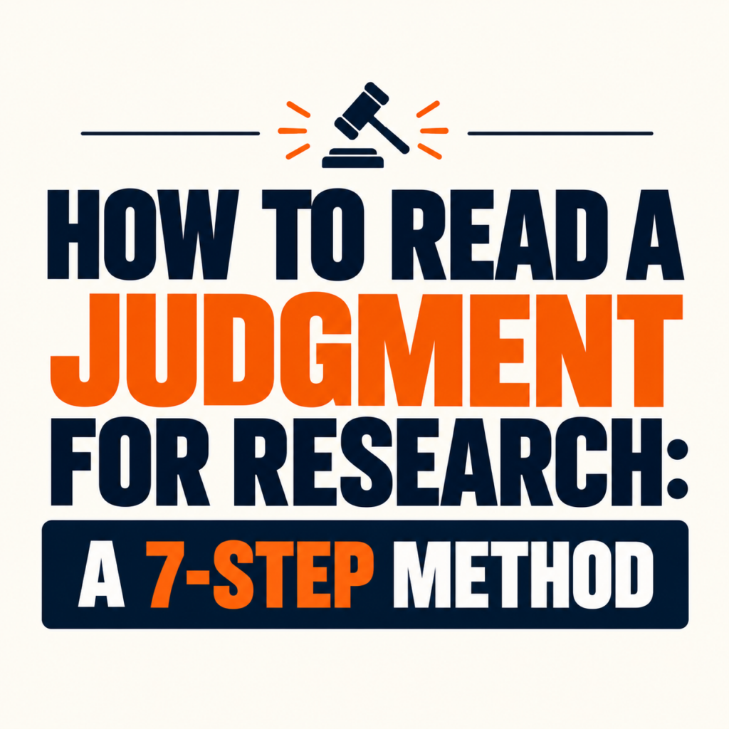 How to Read a Judgment for Research A 7-Step Method