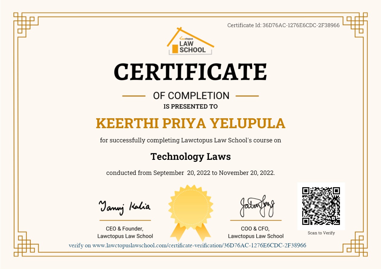 Certificate Verification Lawctopus Law School